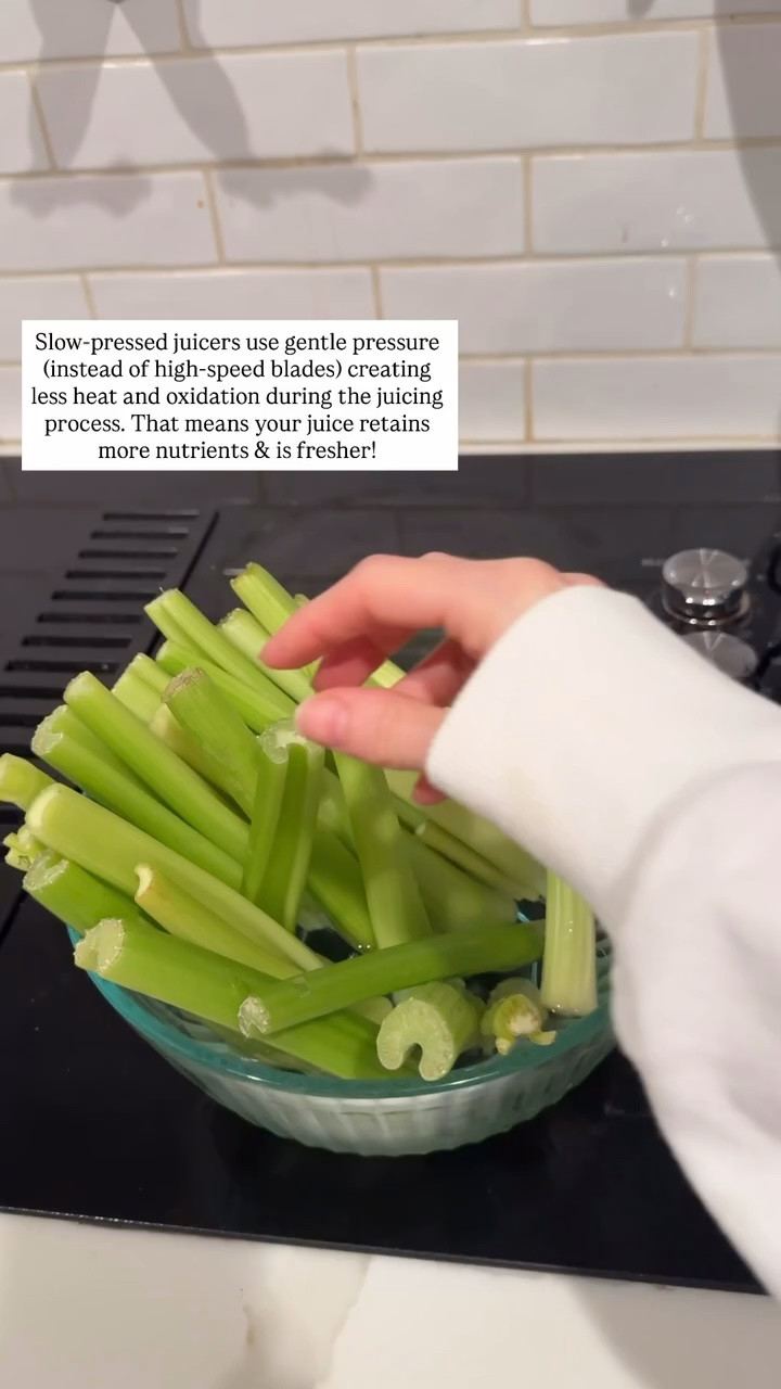 My favorite juicer of all time! This one is a slow juicer so it produces less heat oxidation than traditional juicers. This celery recipe is my favorite- let me know if you’d like the details!

#LTKmomlife #LTKfoodie #LTKmorningroutine