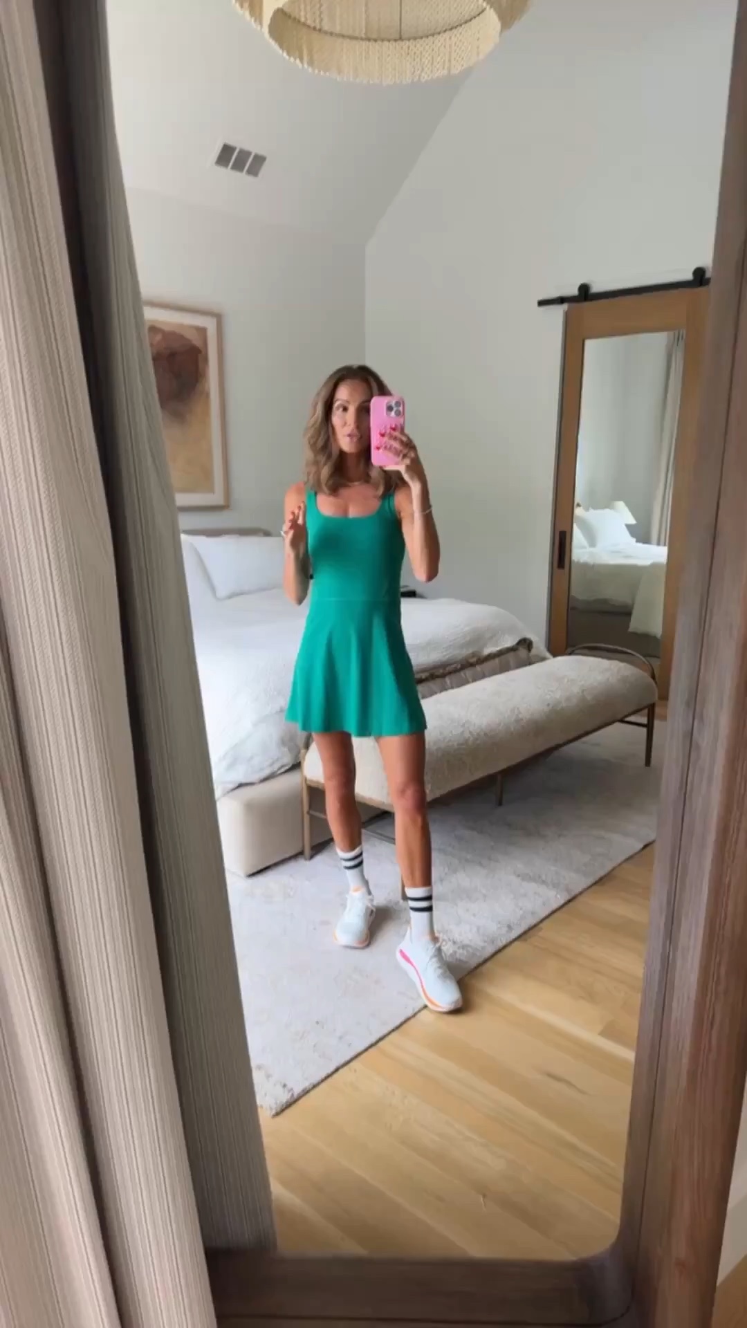 This exercise dress is such a good amazon find! 👏🏼👏🏼 flattering, lightweight, and budget friendly! 💗