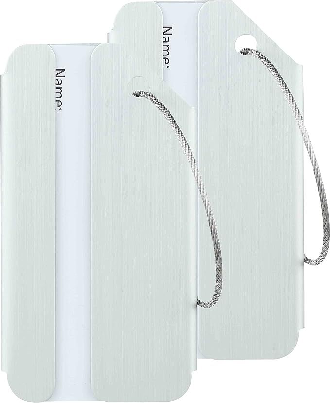 Travelambo Luggage Tags & Bag Tags Stainless Steel Aluminum | Amazon (US)