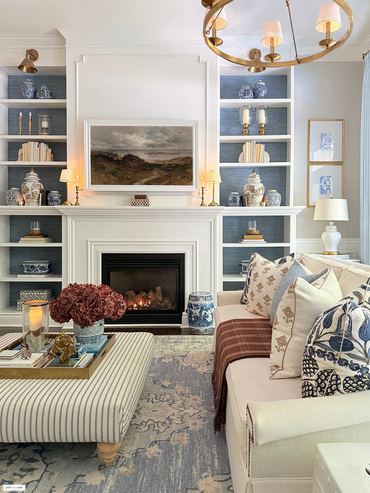 Gorgeous fall layers in beautiful browns, and blues!