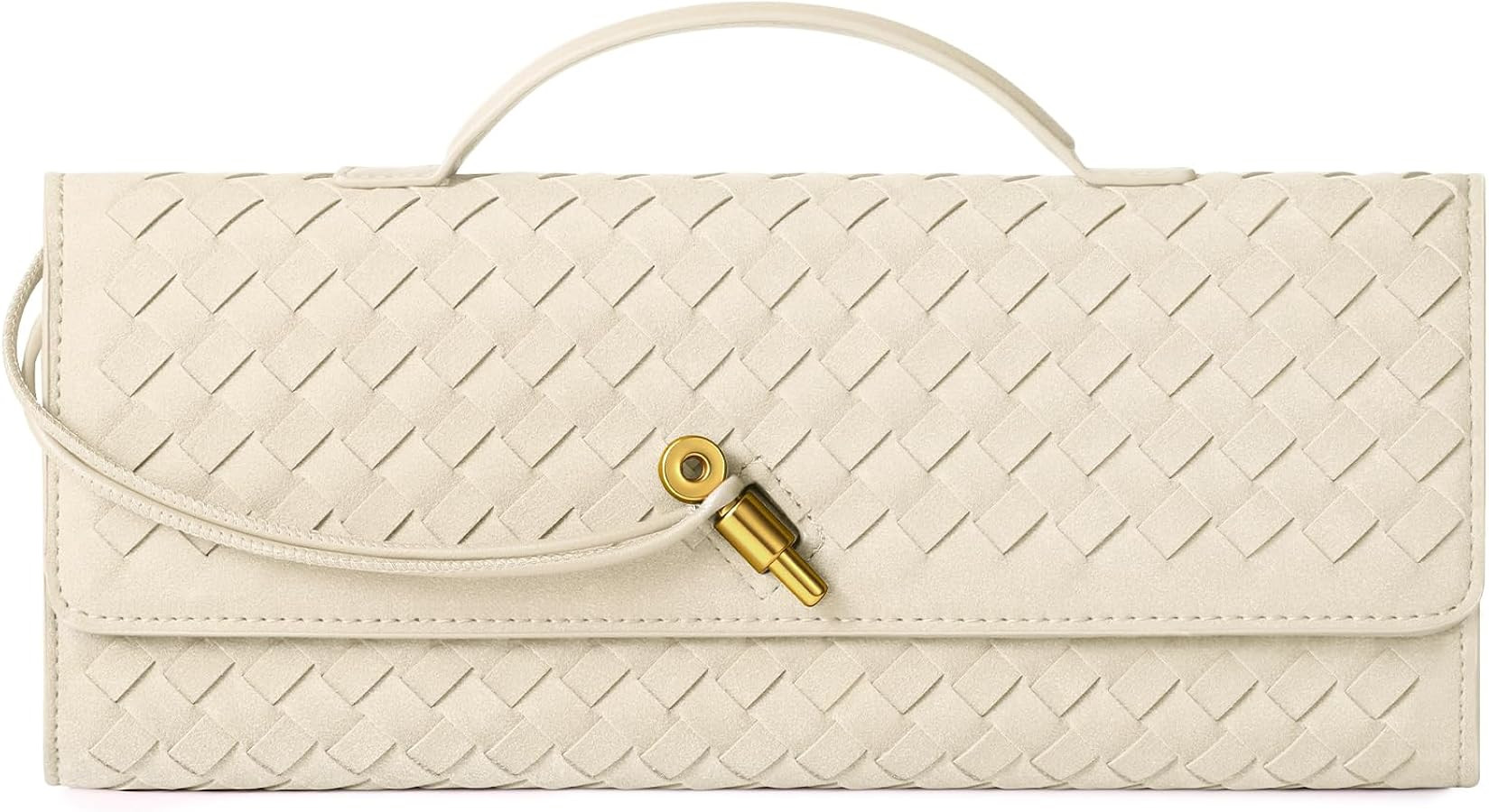 Clutch Purses for Women Woven Handbag Leather Evening Shoulder Bags Ladies Crossbody Bag Satchels | Amazon (US)