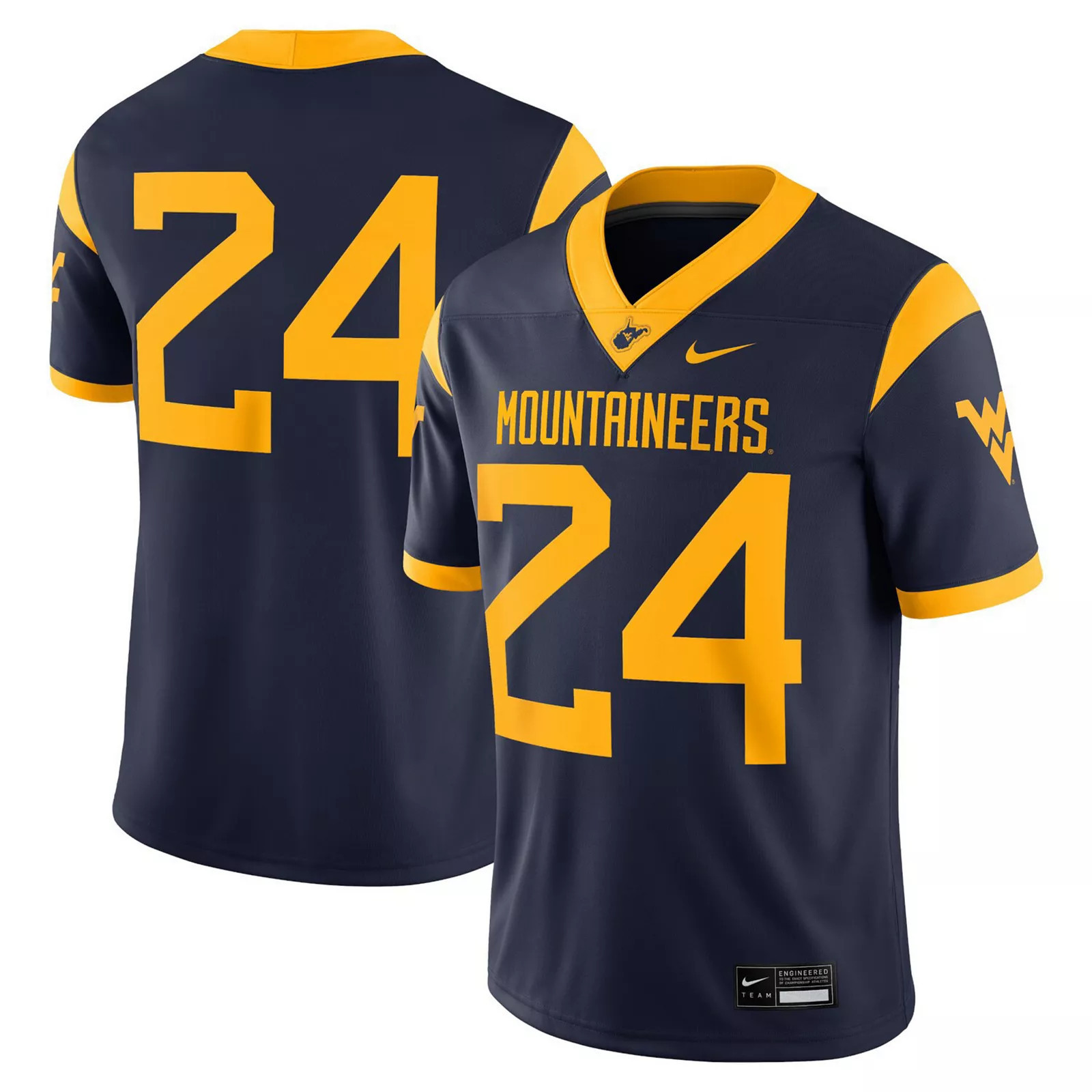 Men's Nike #1 Navy West Virginia Mountaineers Game Jersey, Size: XL, Blue | Kohl's