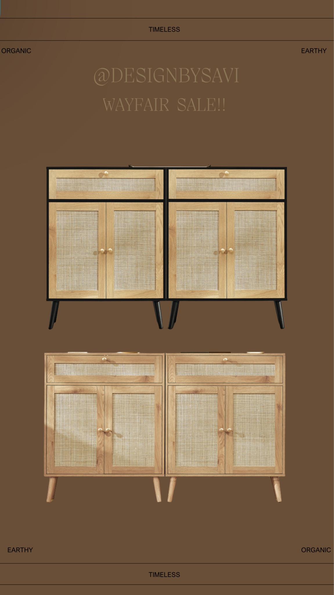 Wayfair accent cabinets 🤎

Accent table, table, side table, cabinet, accent cabinet, Wayfair sale, home, home decor, living room, master, bedroom, black cabinet, rattan cabinets 

#LTKhome #LTKfindsunder100 #LTKsalealert