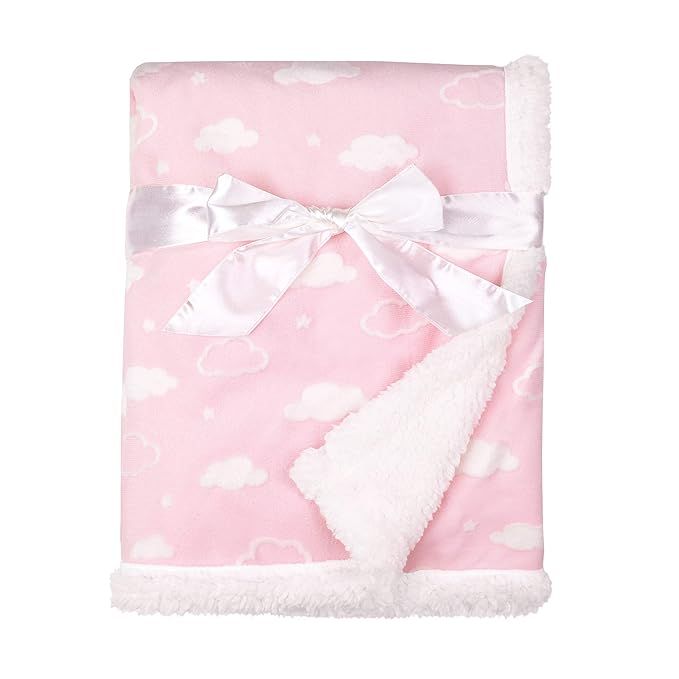 American Baby Company Heavenly Soft Chenille Sherpa Receiving Blanket, Pink, 30" x 35", Warm and... | Amazon (US)