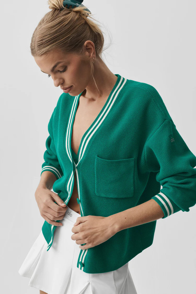 Tennis Club Sweater Knit Cardigan | Alo Yoga