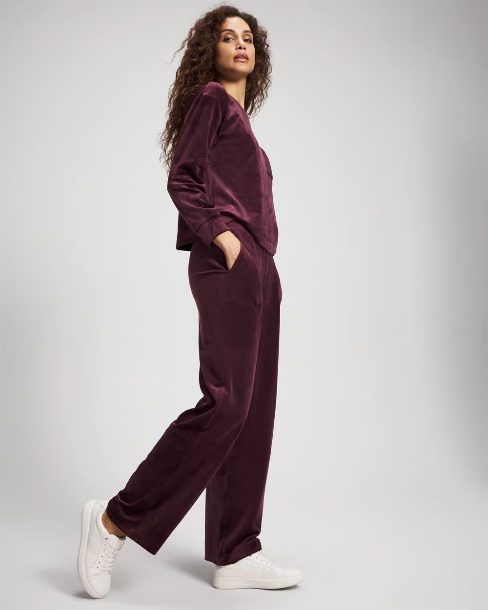 Velour Straight Leg Pants | Soma | SOMA