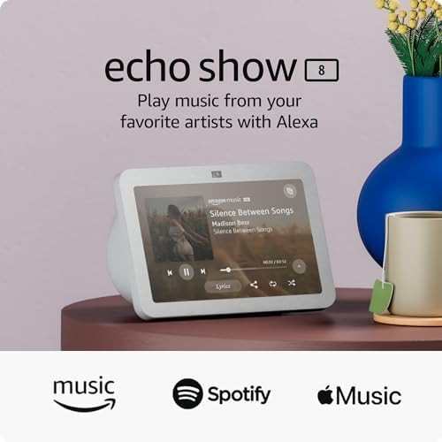 Echo Show 8 (3rd Gen, 2023 release) | 8" HD Alexa smart display with spatial audio | Glacier Whit... | Amazon (US)