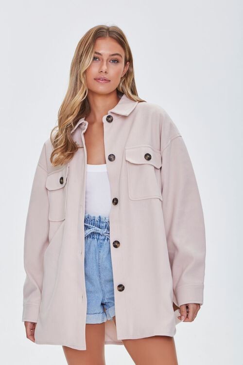 Oversized Button-Front Shacket | Forever 21 | Forever 21 (US)