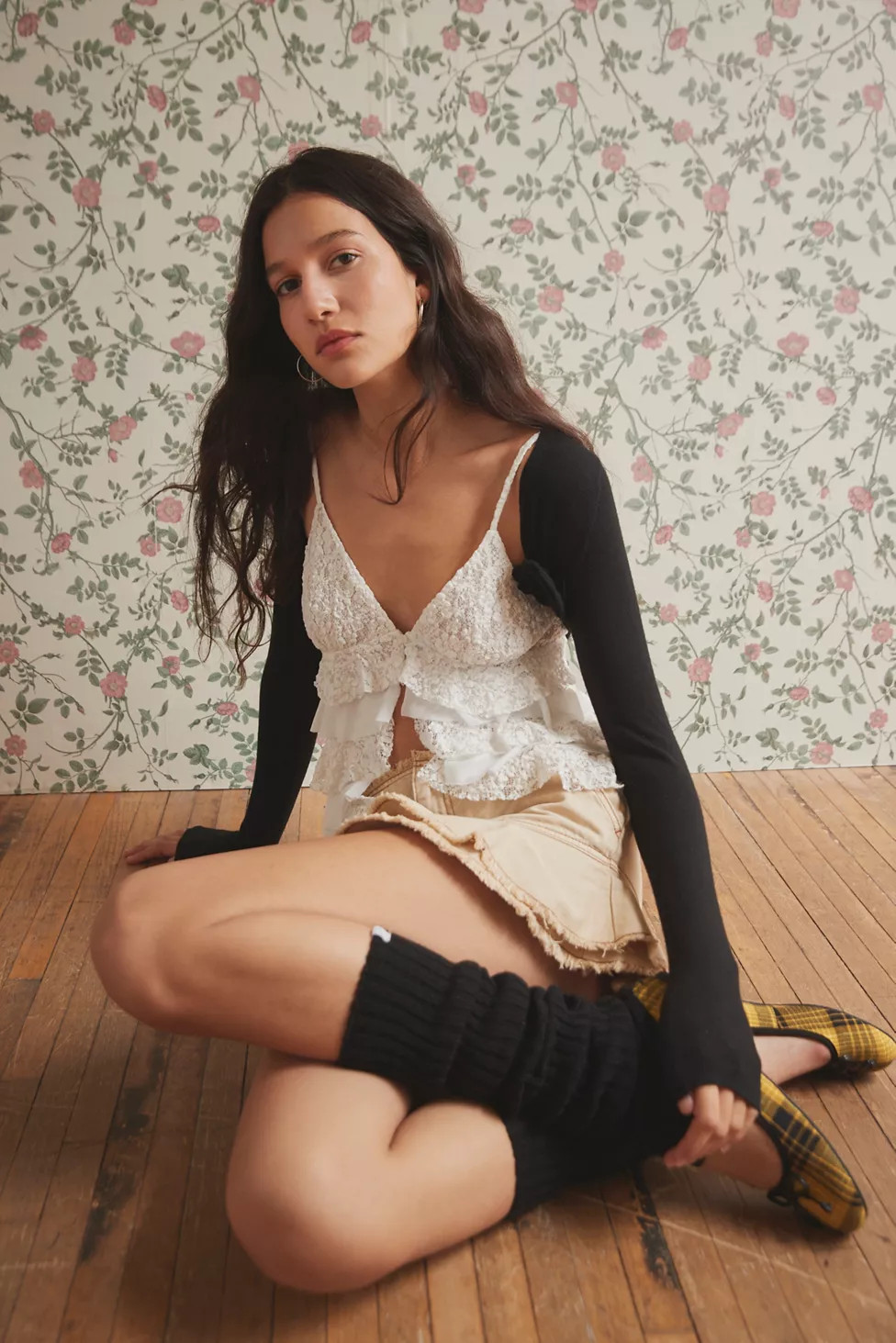 Kimchi Blue Nina Ruffle Flyaway Cami | Urban Outfitters (US and RoW)