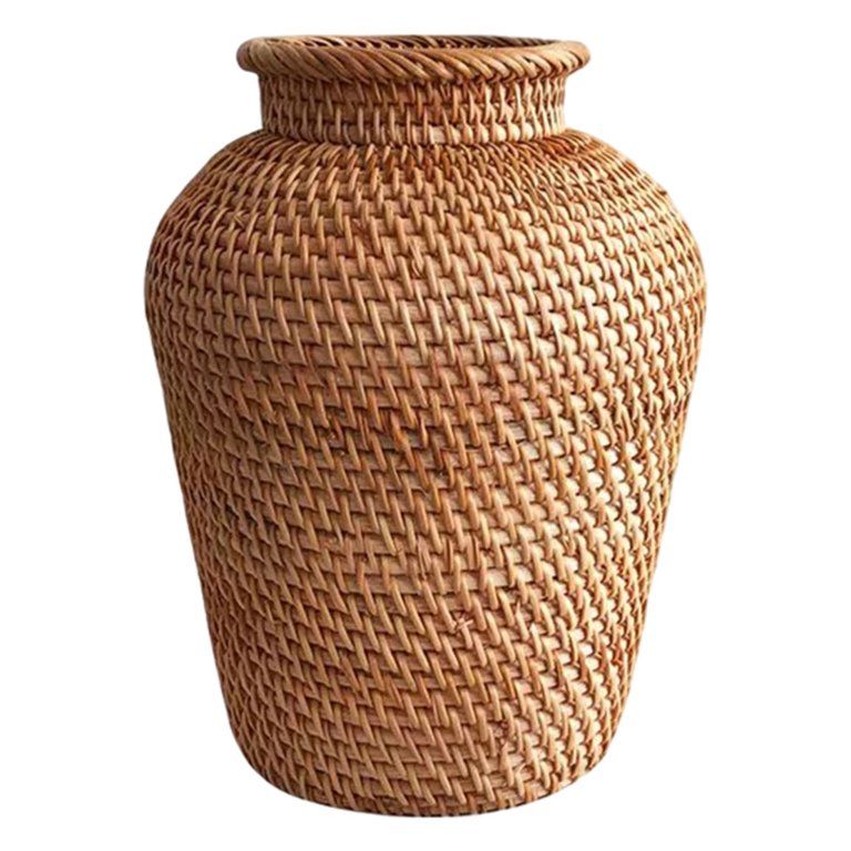 Rattan Vase Flower Pot Holder Plant Storage Art Rustic Wicker Vases Decor | Walmart (US)