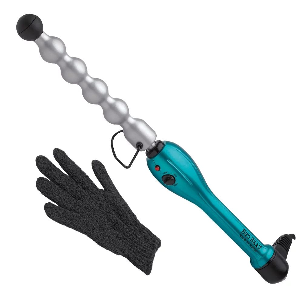 Bed Head Tourmaline Ceramic Bubble Curling Iron Wand, Turquoise with Protective Glove | Walmart (US)