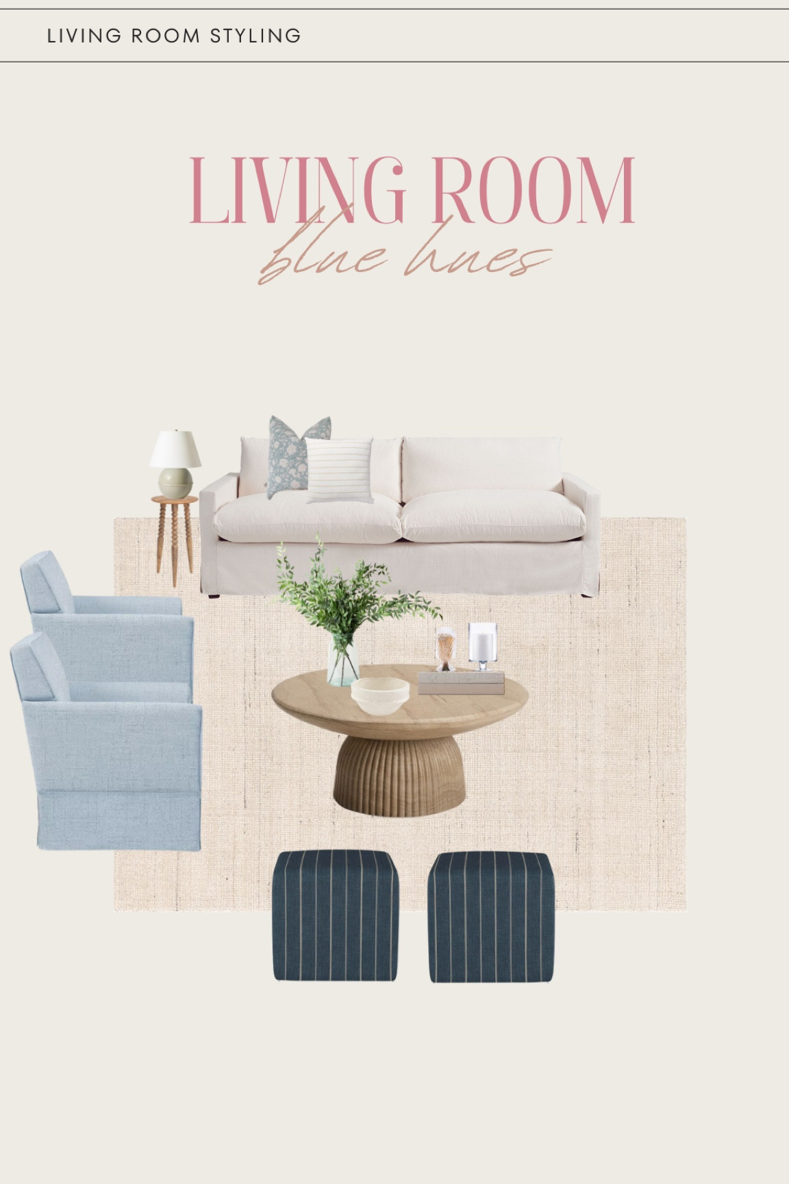 Blue home decor, living room, neutral living room, coffee table, white couch 

#LTKFindsUnder50 #LTKStyleTip #LTKHome