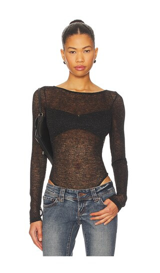 Minerva Bodysuit in Black | Revolve Clothing (Global)