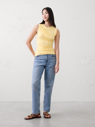 Jersey Ruched Top | Banana Republic Factory