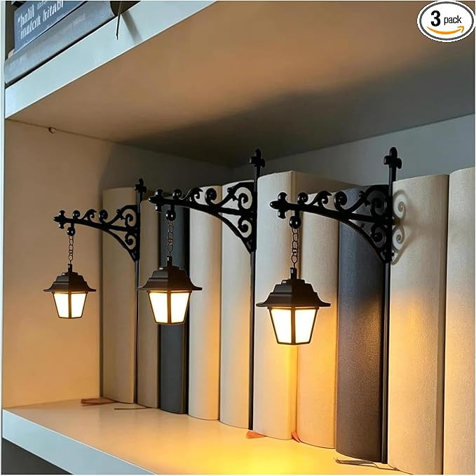 Library Lantern-Decorative Bookshelf Lighting, Bookshelf Lamp for Library Shelf, Mini Bookshelf L... | Amazon (US)