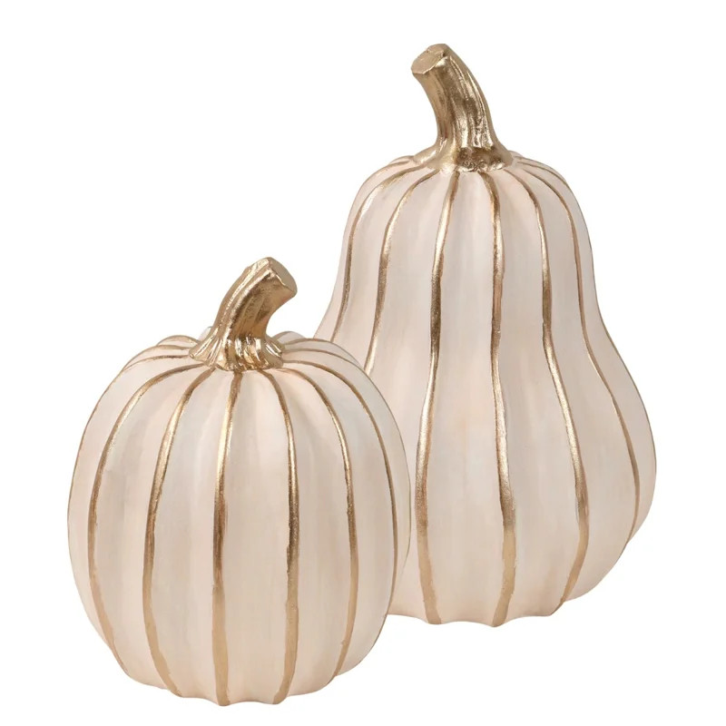 8 Inch Ribbed Pumpkin Decor Terracotta Holiday Accents & Decor Standard | Wayfair North America