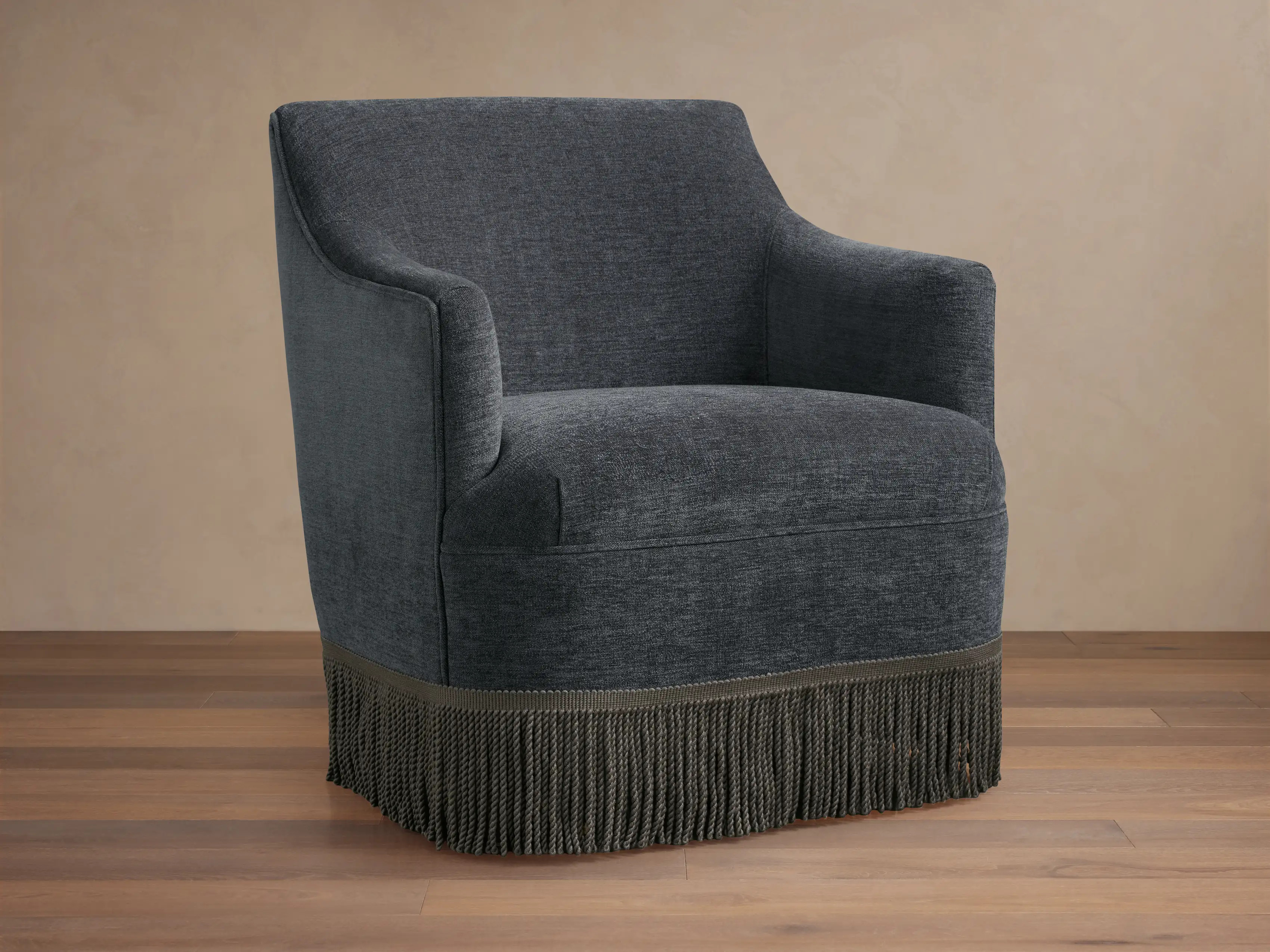 Savannah Swivel Chair with Fringe | Arhaus