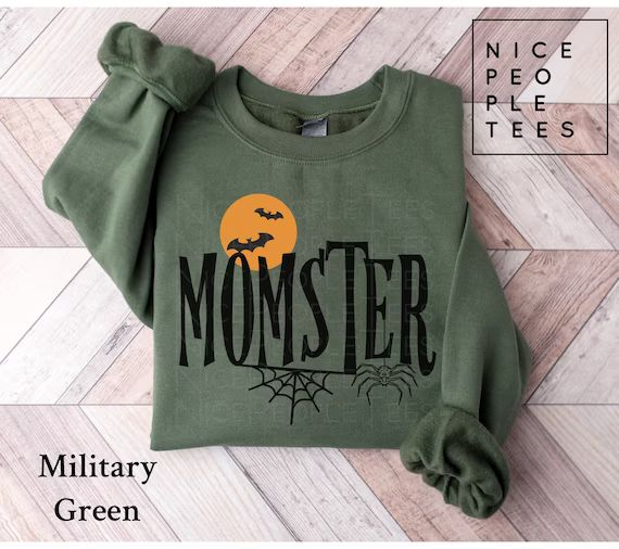 Momster Halloween Sweatshirt Momster Shirt Halloween Shirts - Etsy | Etsy (US)
