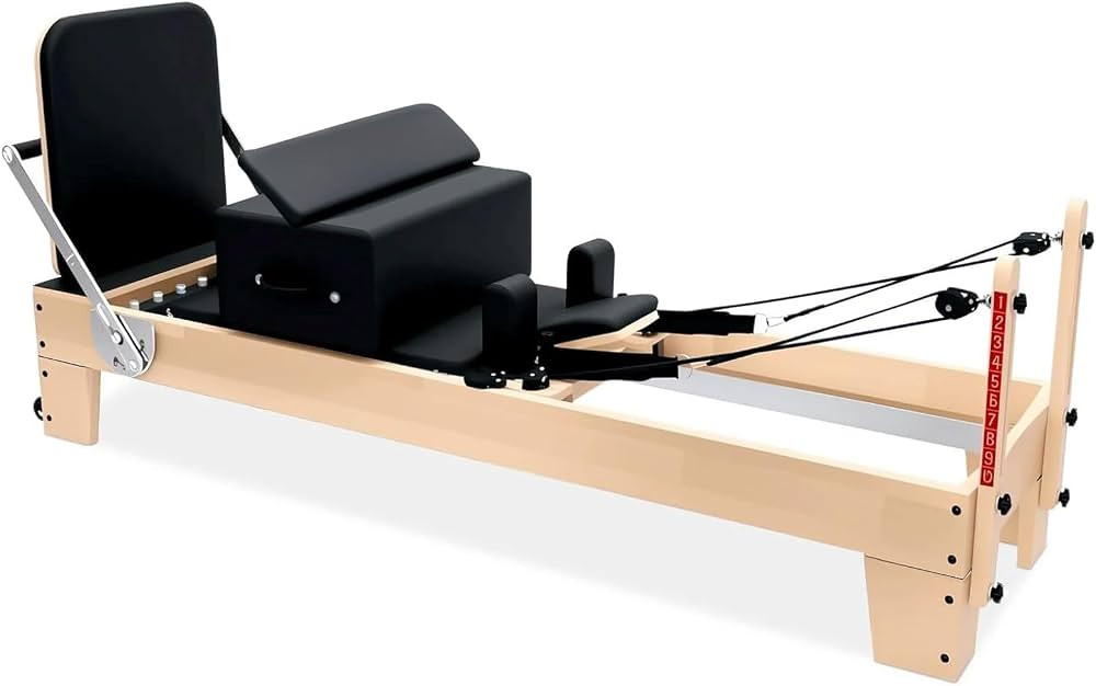Professional Pilates Reformer Machine with Jumpboard, Reformer Box & Foot Straps – Studio-Grade... | Amazon (US)