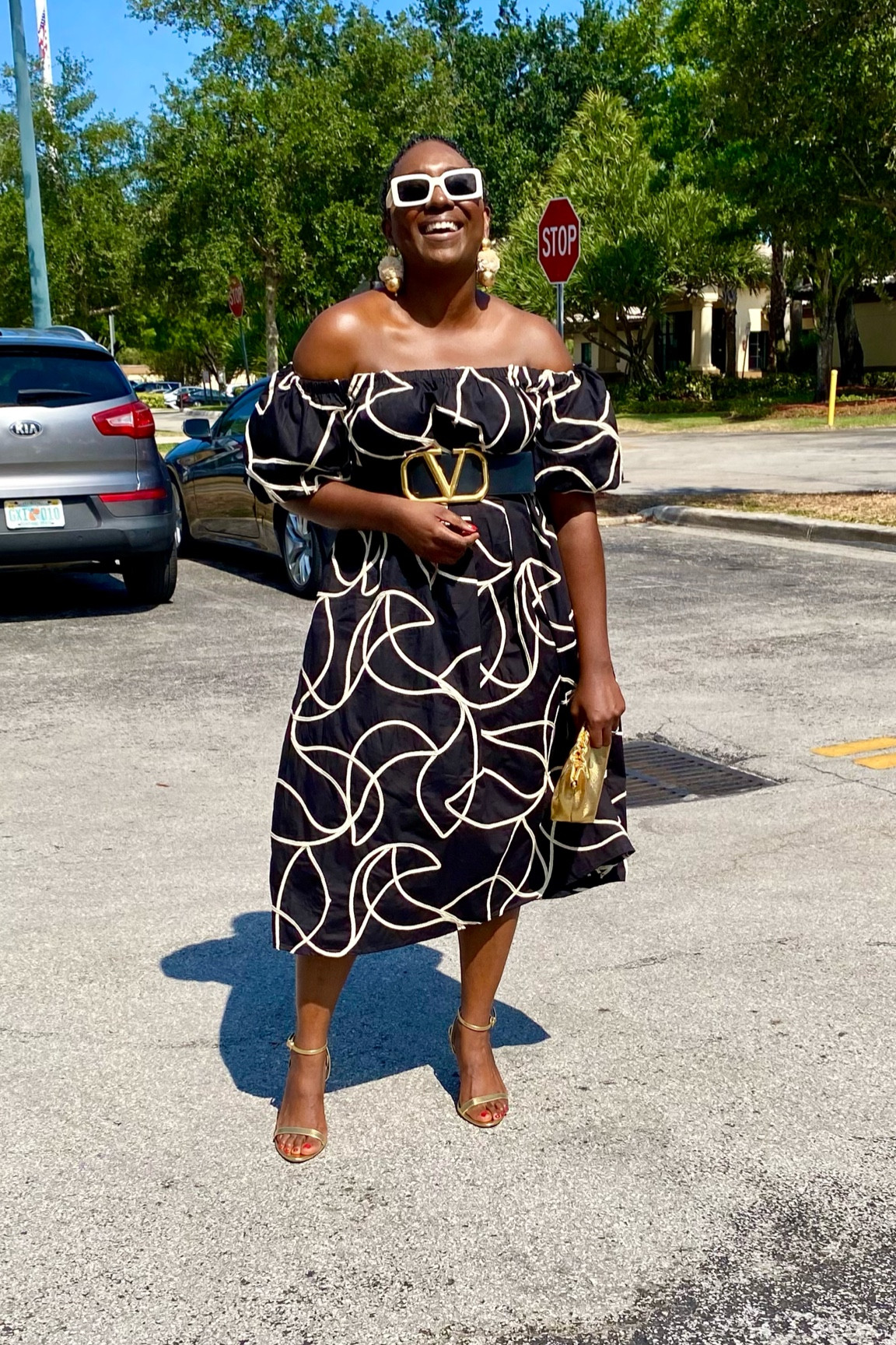 Headed to a wedding. Wearing a size 14