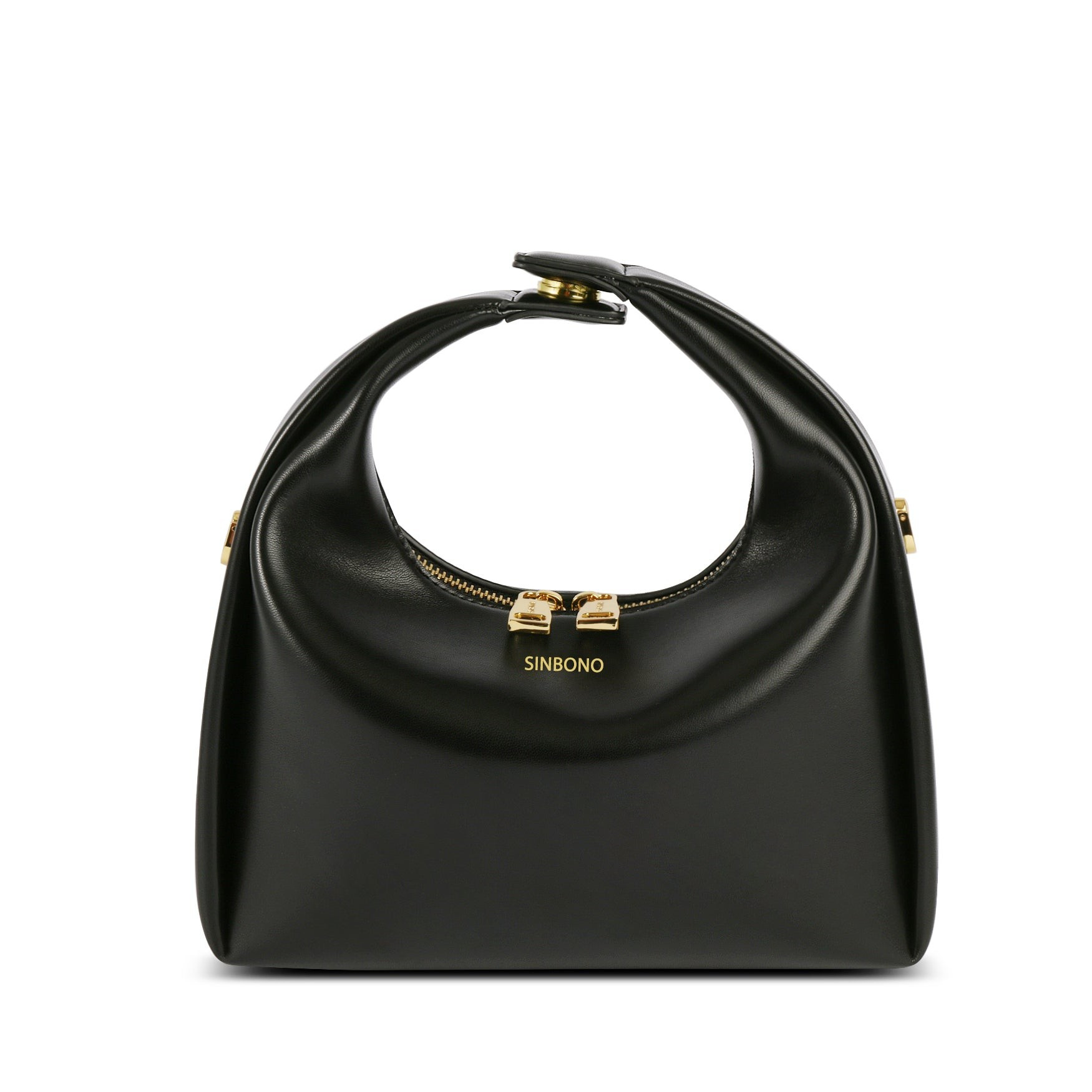 Medium Vienna Top Handle  Crossbody Bag  - Black | SINBONO INC.