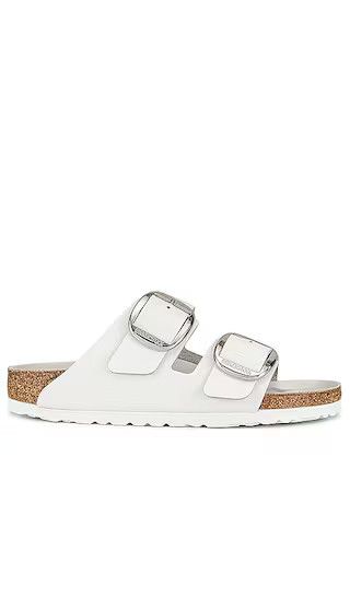 Arizona Big Buckle Sandal in White | Revolve Clothing (Global)