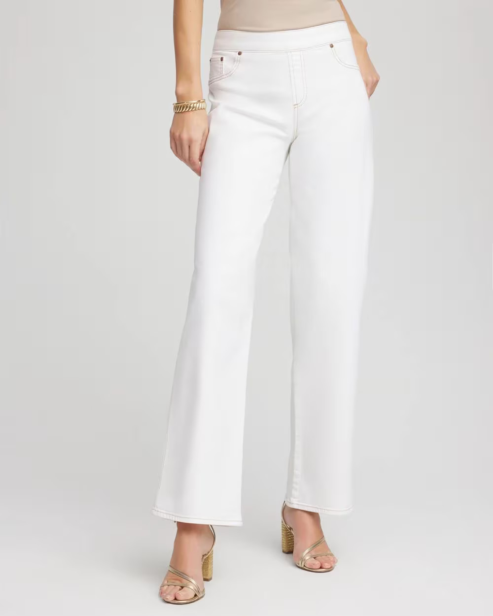 Seeded Pull-On Wide-Leg Jeans | Chico's