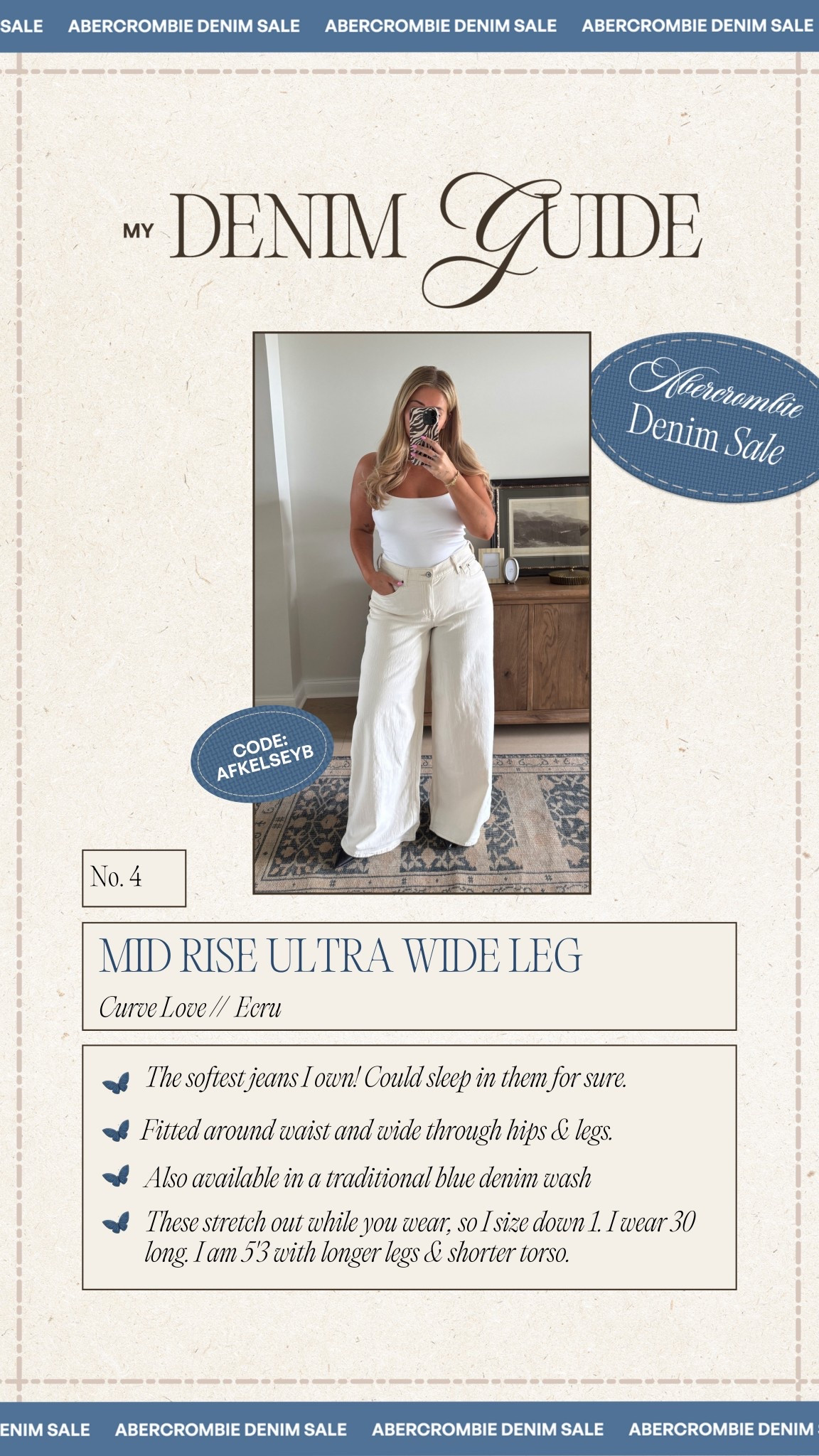 My Abercrombie denim guide! Sharing all my fave styles for the sale🩵 code: AFKELSEYB

#LTKSaleAlert #LTKMidsize