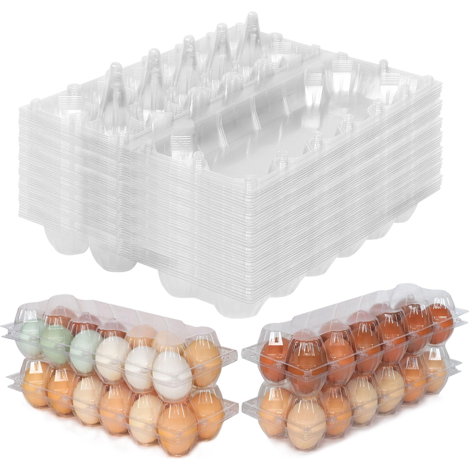 40 Packs Plastic Egg Carton,Egg Cartons 2 * 6Grids，Egg Cartons Cheap Bulk，Perfect forfor 12 E... | Amazon (US)