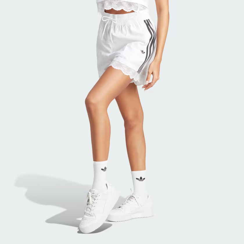 Lace Trim 3-Stripes Shorts | adidas (US)