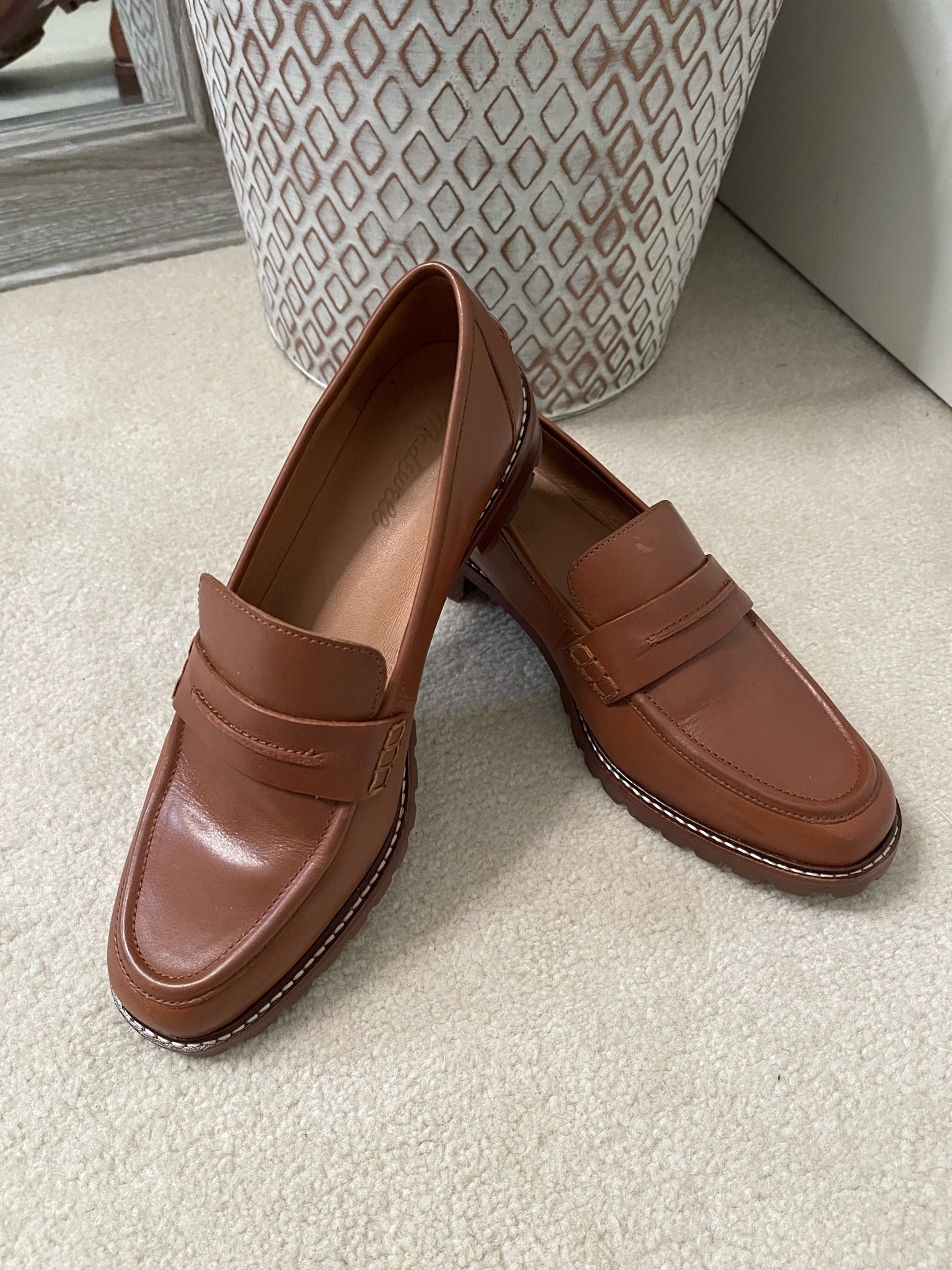 My wardrobe was missing brown fall/winter shoes. 

These chunky sole lug sole brown loafers from Madewell fill this hole my wardrobe perfectly.

Wearing my true size 9

Tailgate attire, fall family photo outfit, cozy lounger, family pumpkin patch looks, schacket, wedding guest fall outfit, work outfit, workwear, teacher outfit, jeans, boots, fall fashion, fall outfit idea, fall style, fall photos, fall wedding guest dress, booties, Chelsea boots, tall boots, fall shoes, workout outfits

#LTKshoecrush #LTKover40 #LTKworkwear