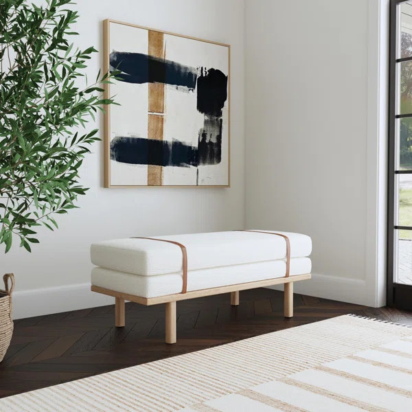 Azayvion Upholstered Bench with Wood Base | Wayfair North America