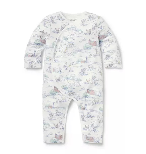 Baby Farm Animal Toile Wrap One-Piece | Janie and Jack