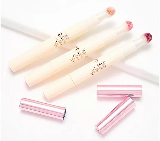 Mally Plush Pen Lip Glaze Hydrating Gloss Trio | QVC