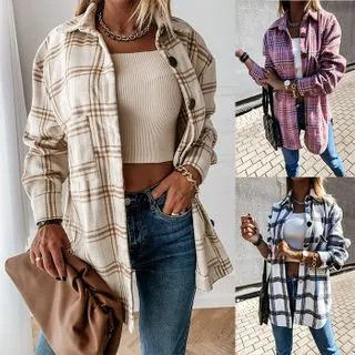 Plaid Shirt Jacket | YesStyle Global