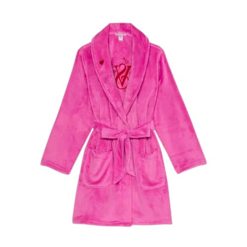 Victoria's Secret Short Cozy Robe, Robes for Women, PINK NEW PEONY (XS/S) | Amazon (US)
