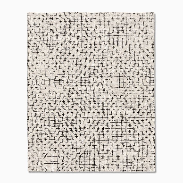 Stone Tile Wool Rug | West Elm (US)