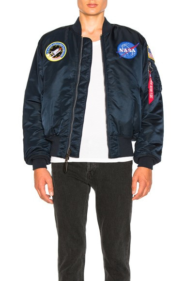 ALPHA INDUSTRIES NASA MA-1 Bomber in Blue | FWRD 