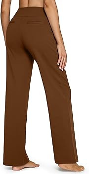 G4Free Yoga Pants Women Wide Leg Pants with Pockets High Waist Stretch Dress Casual Sweatpants Pe... | Amazon (US)
