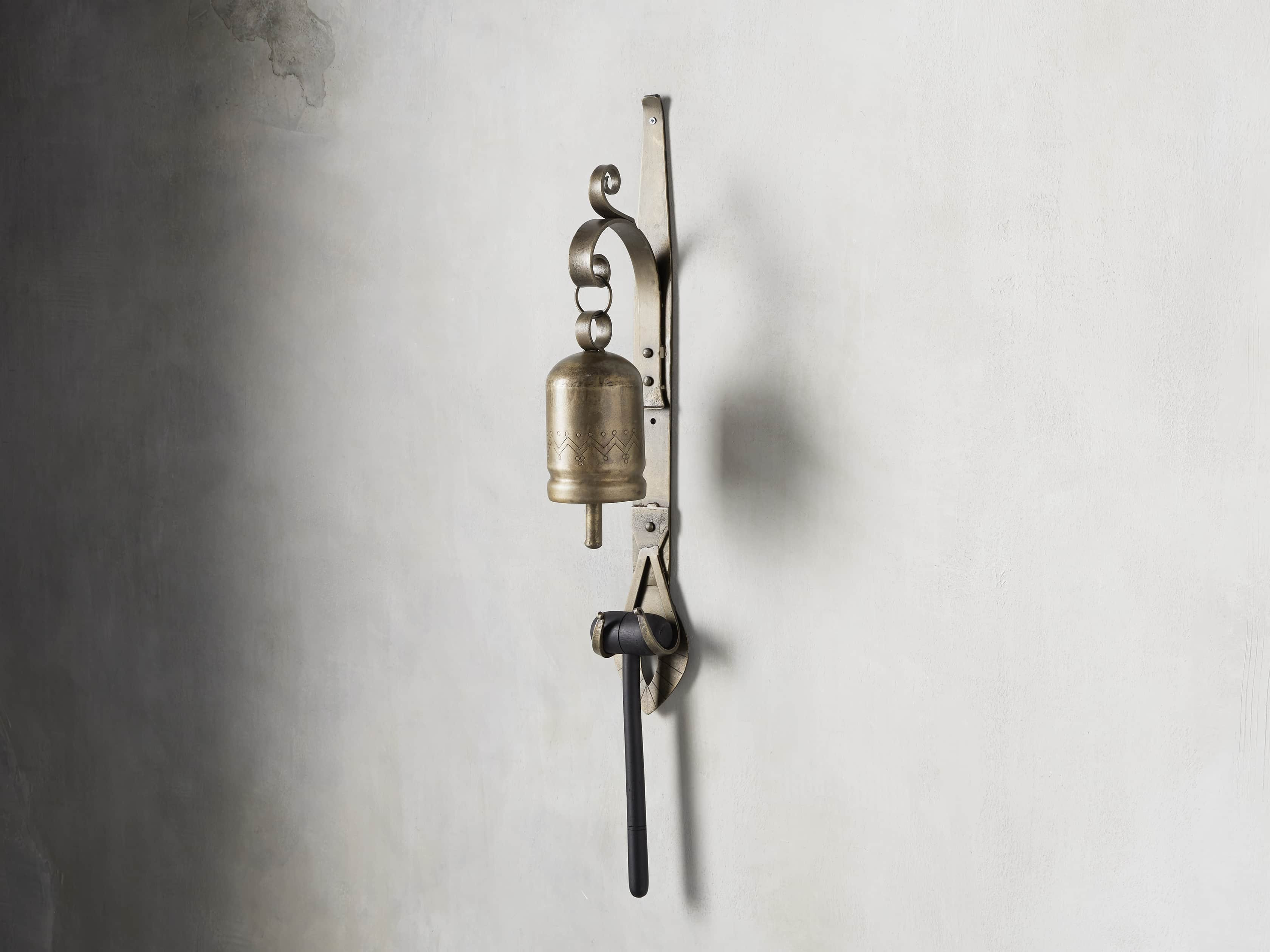 Wall Mount Antique Brass Dinner Bell | Arhaus