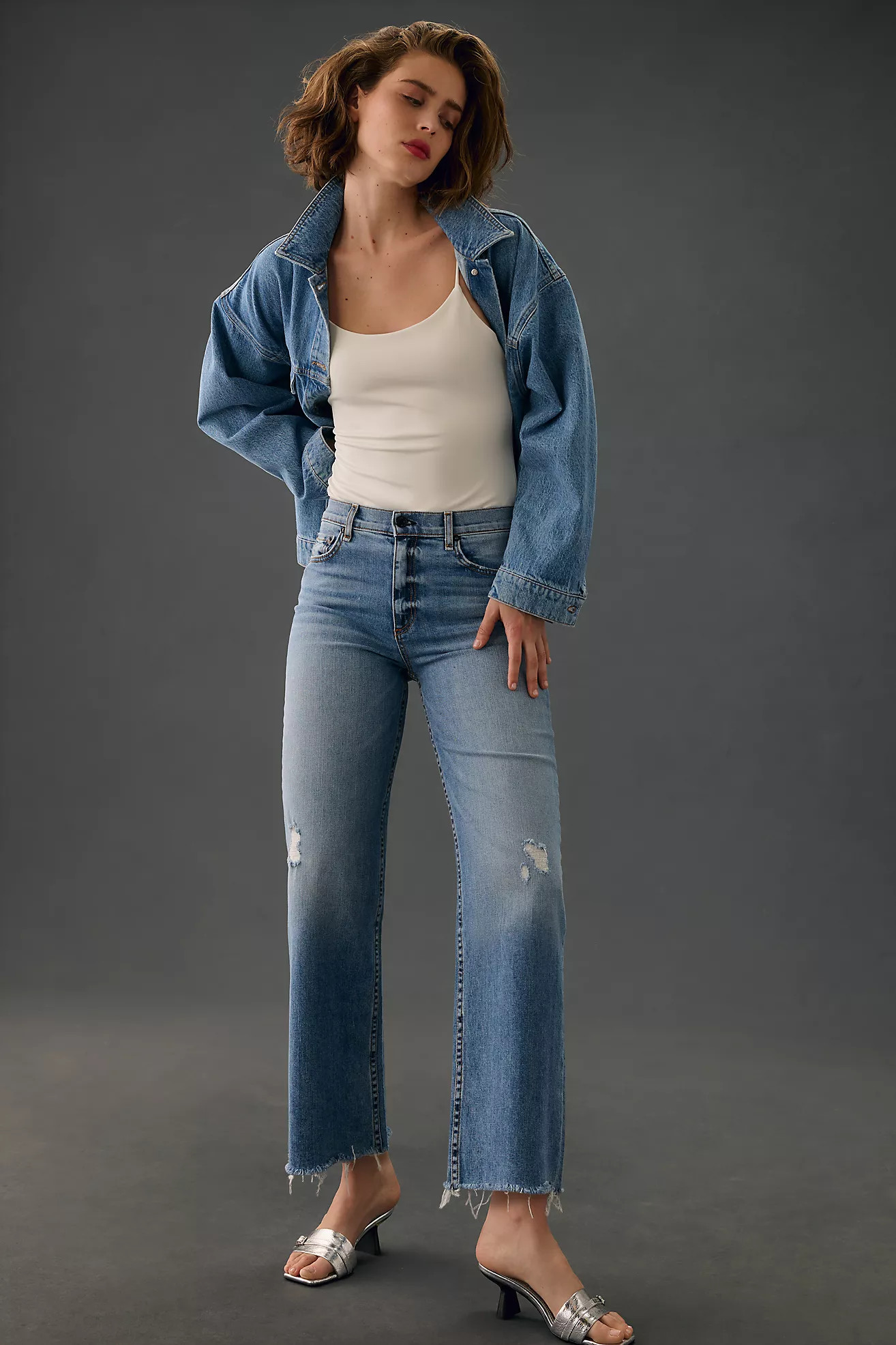 ASKK NY High-Rise Wide-Leg Crop Jeans | Anthropologie (US)
