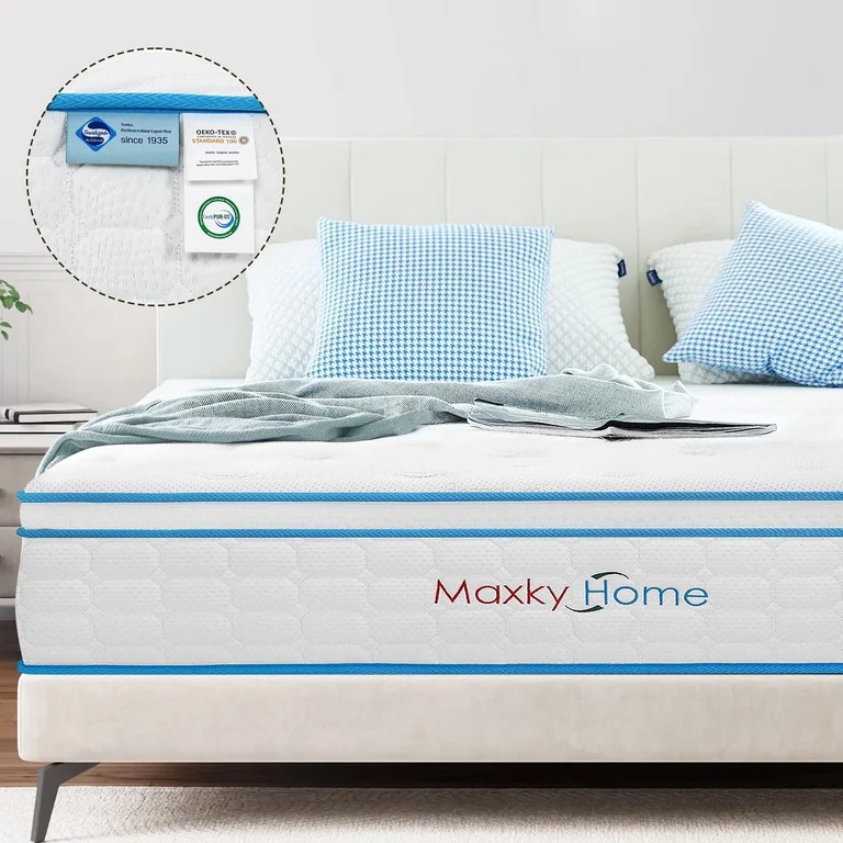 12 Inch Queen Mattress with Pillows, 4 Sizes Gel Memory Foam Mattress Bed in a Box, Twin Bed Matt... | Walmart (US)