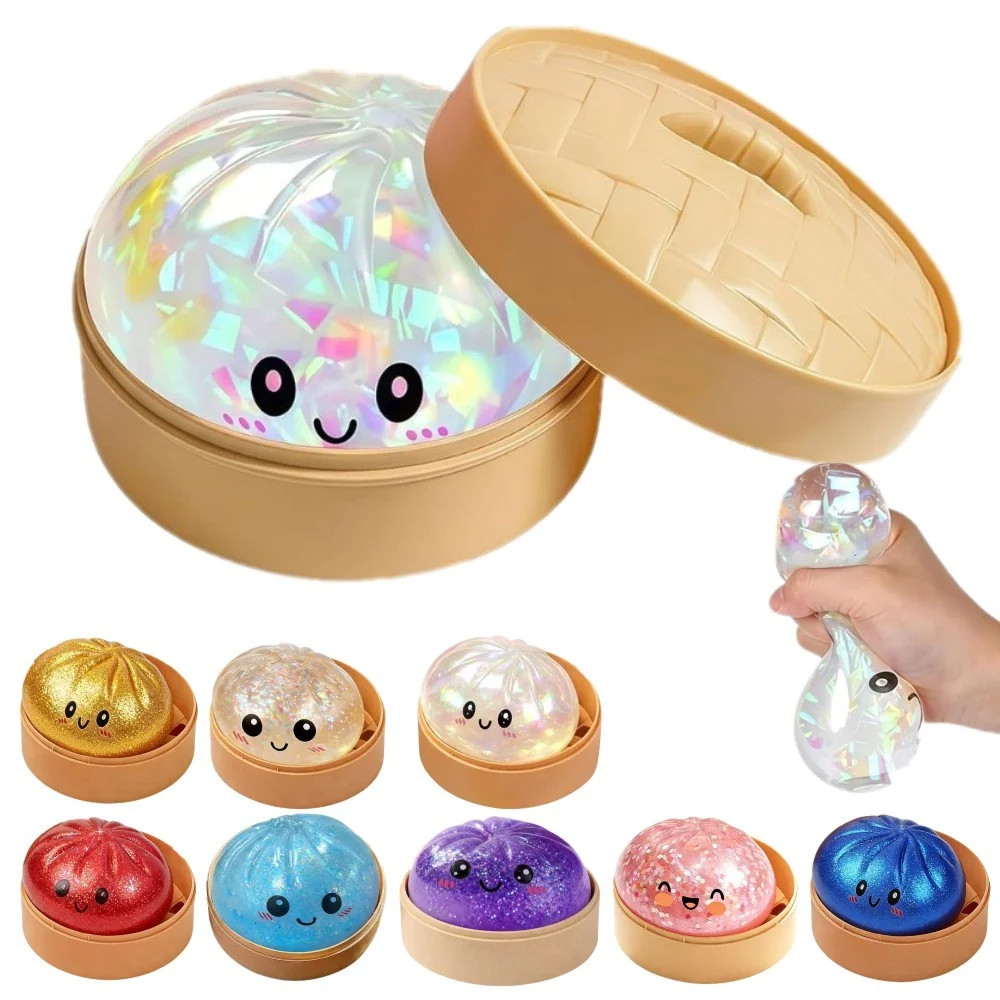 Dumpling Squishies, Glitter Dumpling Mystery Box, Colorful Dumplings Stress Balls Fidget Sensory ... | Walmart (US)
