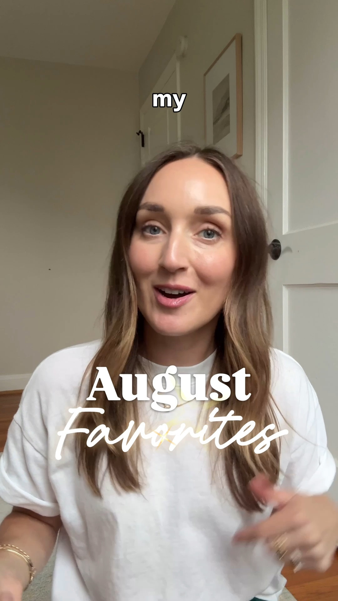 August favorites! Lipgloss is in the shade petal pourin’. I wear a small in the bra free tanks.