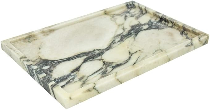 100% Natural Marble Serving Tray Luxury Calaccata Viola Marble Storage Tray for Home Decor Stone ... | Amazon (US)