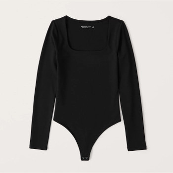 Long-Sleeve Seamless Squareneck Bodysuit | Abercrombie & Fitch (US)