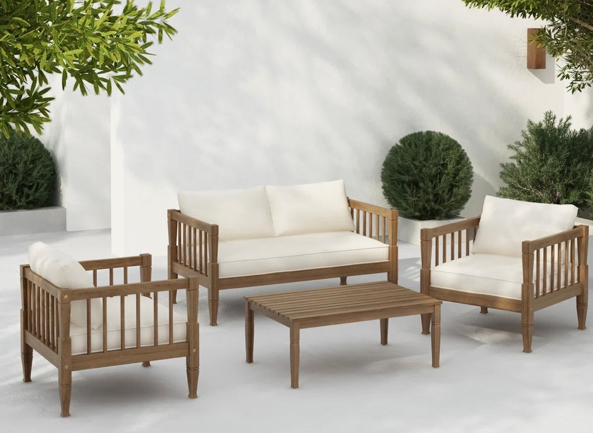 Pottery Barn Affordable Dupe Outdoor Seating Set

#LTKSeasonal #LTKHome #LTKSaleAlert