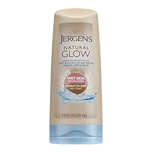 Jergens Natural Glow In Shower Lotion, Self Tanner for Medium to Deep Skin Tone, Sunless Tanning ... | Amazon (US)