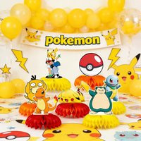 Pikachu Pokemon Honeycomb Desktop Decor DIY Pokemon Birthday Party Table Toppers Decor Kids Baby Shower Party Supplie | AliExpress (US)