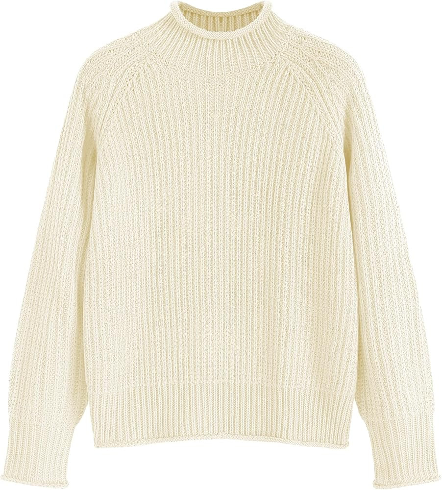 ZAFUL Turtleneck Sweater for Women Fall Sweaters Long Sleeves Knit Sweater Pullover Chunky Sweate... | Amazon (US)